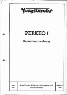 Voigtlander Perkeo 1 manual. Camera Instructions.